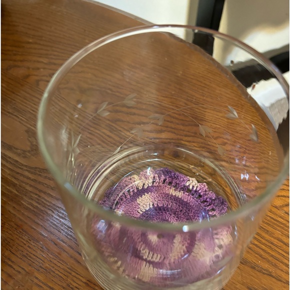 Vintage Etched Glass Apothecary Jar with Lid - Picture 3 of 6